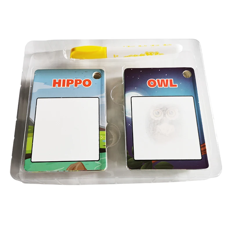 English learning toys kids water drawing learning cards with doodle pen