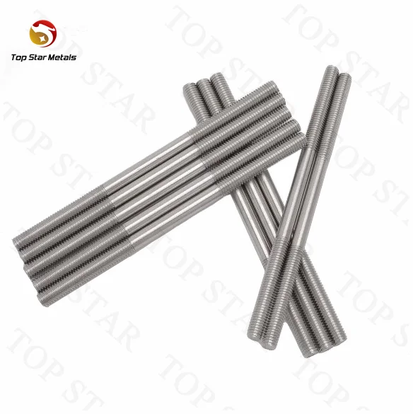 TITST Gr5 Titanium Bolt M3 M4 M5 M6 M8 M10 M12 M14 M16 Metric Full Threaded Bar Stud Rod bolt  Grade 2 Titanium Screw