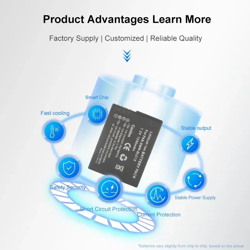 RingTeam DMW-BLC12 High Quality Rechargeable Camera Battery Full Decode for Pana sonic GX8 G85 FZ300 G5 G6 Camcorder Battery