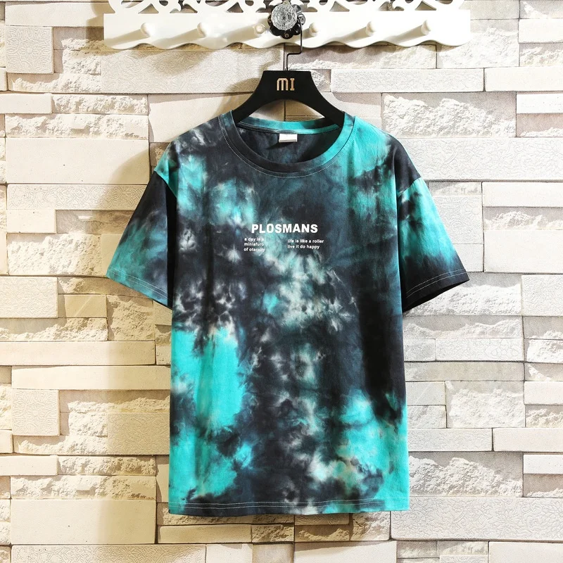 
Custom Made Clothing 100% Cotton Plus Size Tie Dye T Shirts Graphic Top Oversized Loose Hip Hop Tshirts Shirts Tie-Dye T-Shirt 