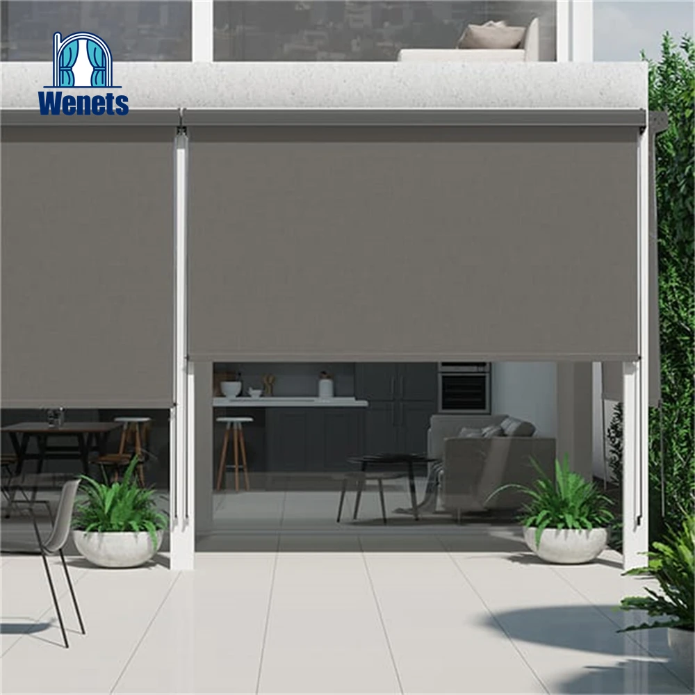 Horizontal Shading Zip Track Outdoor Blind for Balcony