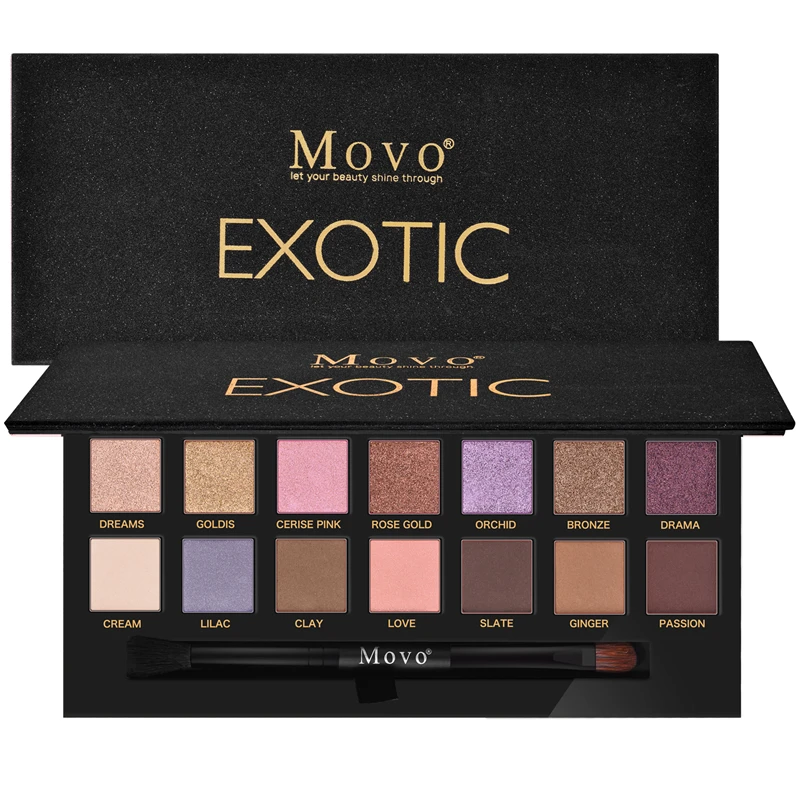 Eye Cosmetics 14 Colors Eye Shadow Makeup Pallet Shimmer Glitter Eyeshadow Powder Palette with Brush Gift Set