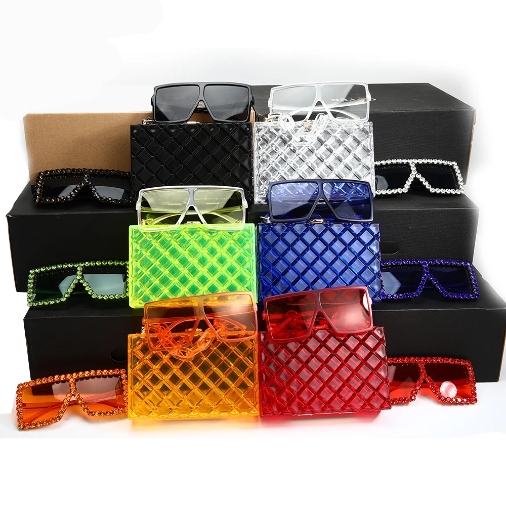 Cute Transparent Acrylic Shoulder Bag Clear Crossbody Evening Clutch Jelly Purse Handbag Gold Chain For Women