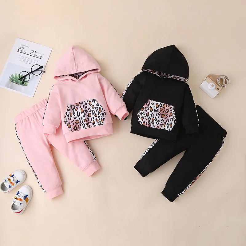 Cheetahs Boys And Girls Pullover Sweatshirt Suit Hoodie And Sweatpants Tracksuit Set Kids Jogger Kids Clothing Set