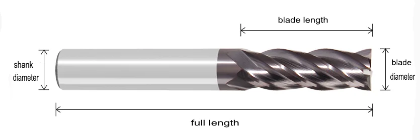 4 Flutes Tungsten ball nose end mill CNC Milling Cutters End Milling single flute carbide end mill