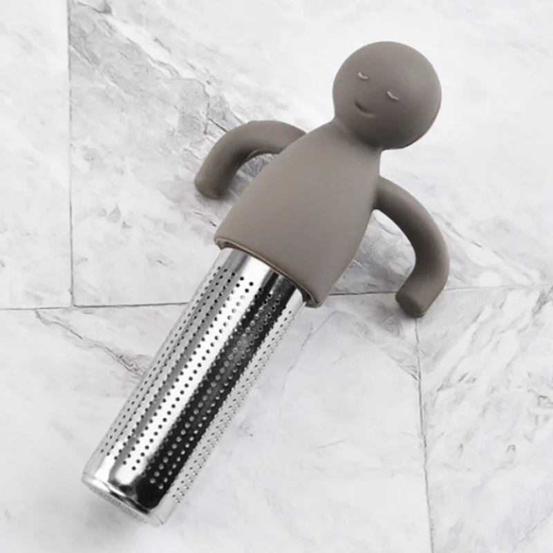 Different Colors Silicone Handle Stainless Steel Extra Fine Mesh Tea Steeper Filter for Cup Mug