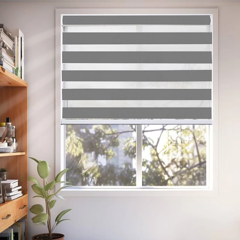 Factory Price Free Sample 100% Polyester Fabric Customize Blackout Blinds Zebra Roller Shade
