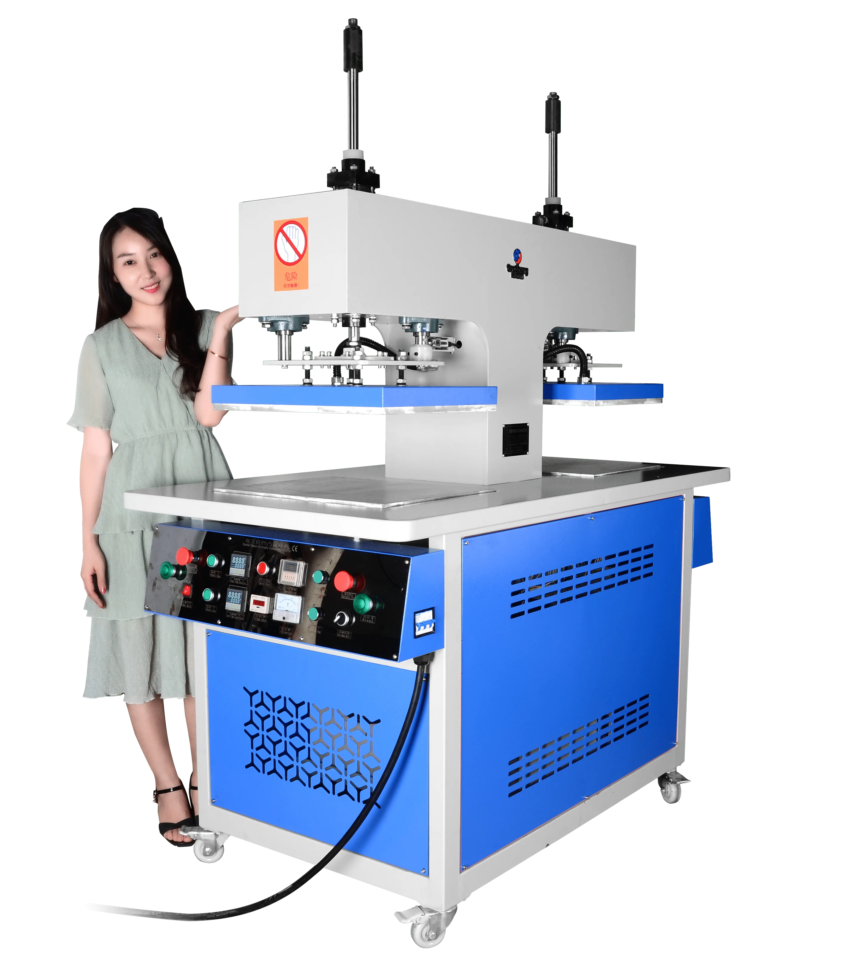 Factory Hydraulic Double-heating T-Shirt Print Machine 3D Concave and Convex Embossing Machine 3D Stamps for Leather Clothes