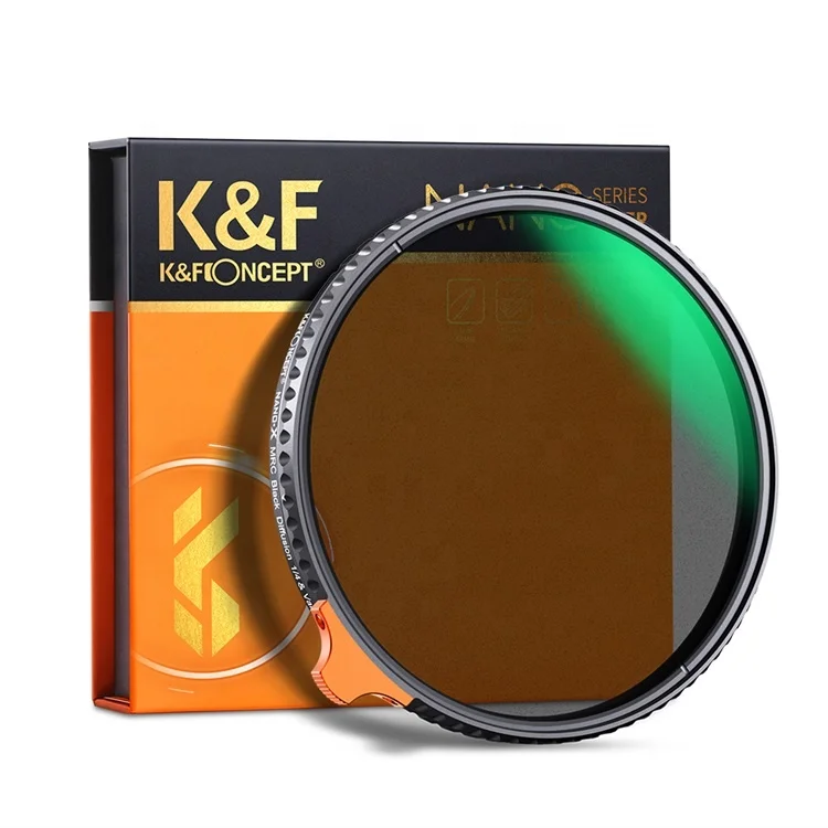 K&F Concept 82mm 1/4 Black Diffusion Variable ND2-32 Filter 2 in 1 Camera Lens Filter