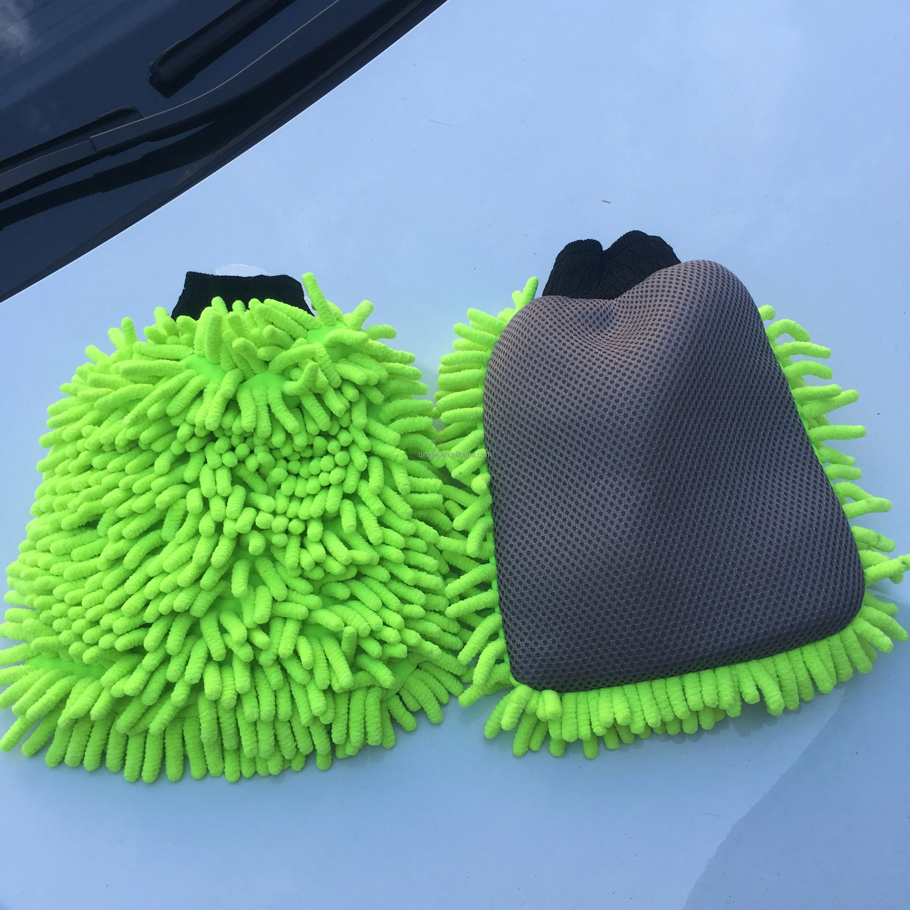 Qingle chenille car cleaning car wash mitt chenille glove