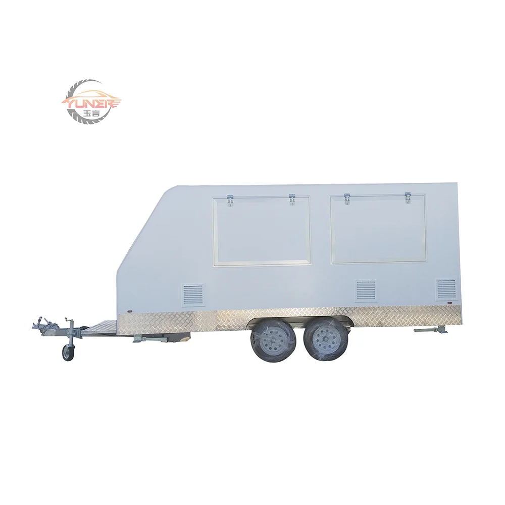 2021 High Quality Multifunctional FRP Square Mobile Food Kiosk Catering Trailer for Ice Cream
