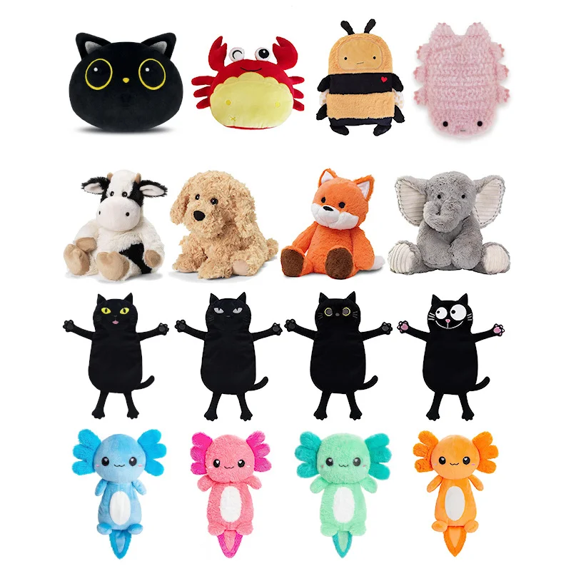 Design custom microwavable animal plush doll lavender scented stuffed hippo toys for kids