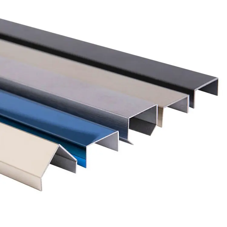 Commercial Use Brass Mirror 1.0mm Thickness Stainless Steel U Channel Trim Frame Glass Door Floor Wall Edge Trim Protection