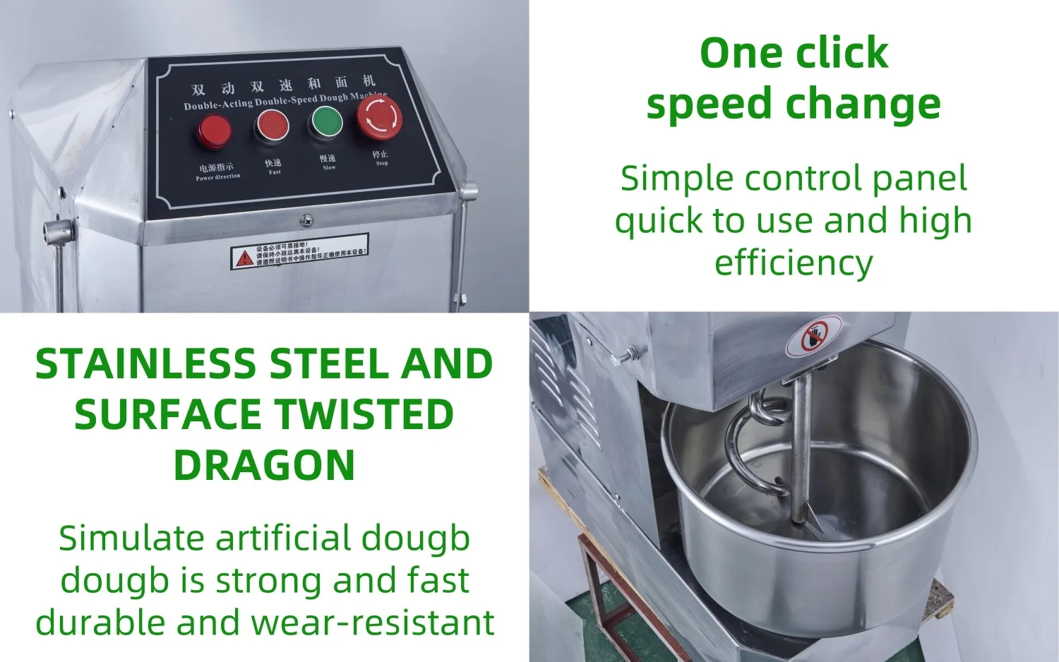 Multiple specifications restaurant Pizza Dough Bakery 20L 30L 40L 50L Flour Mixer Machine double speed kneading machine