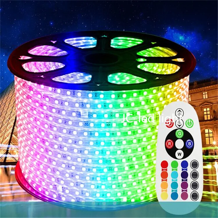 110 В 220 высокая яркость гибкий термостойкий бар умный Wi-Fi пульт дистанционного управления rgb rgbw бег smd 5050 5060 Светодиодные полосы света