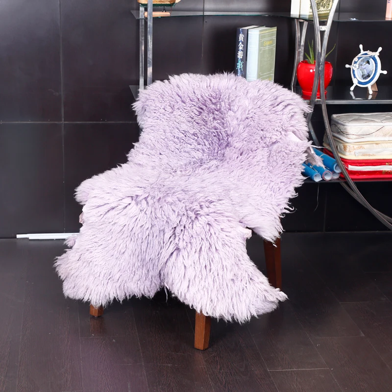 rectangle rounded Faux Fur Rug Custom Luxury Faux Sheepskin Fur Carpet and Rug