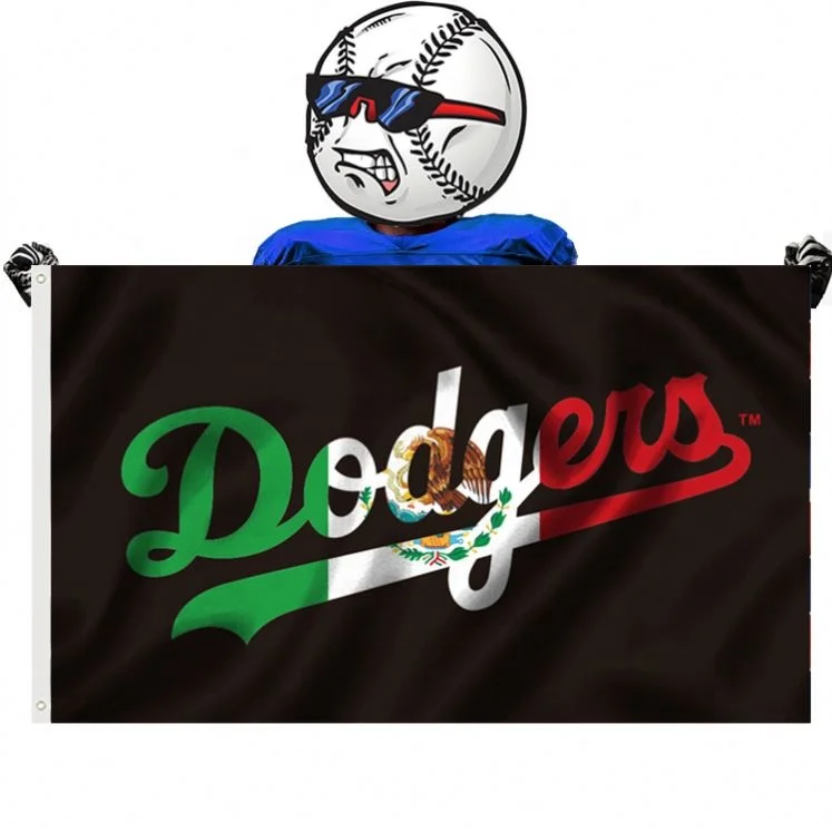 Настраиваемые 3x5 футов Dodgers Mlbs командные баннеры Baseball Las флаги для мексиканских фанатов