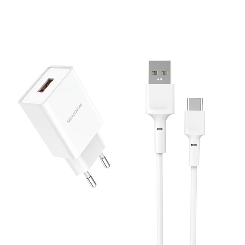 Usb Android Wall Samsung Cable Box Packaging Phone Eu Standard 5V 3.1A Type C Charger