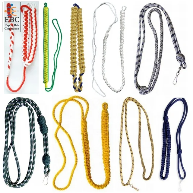 Top Quality Metallic Uniform Lanyard Customized Silk Cord Lanyard Whistle Cord Shoulder Rank Cords in Custom Colors and Sizes