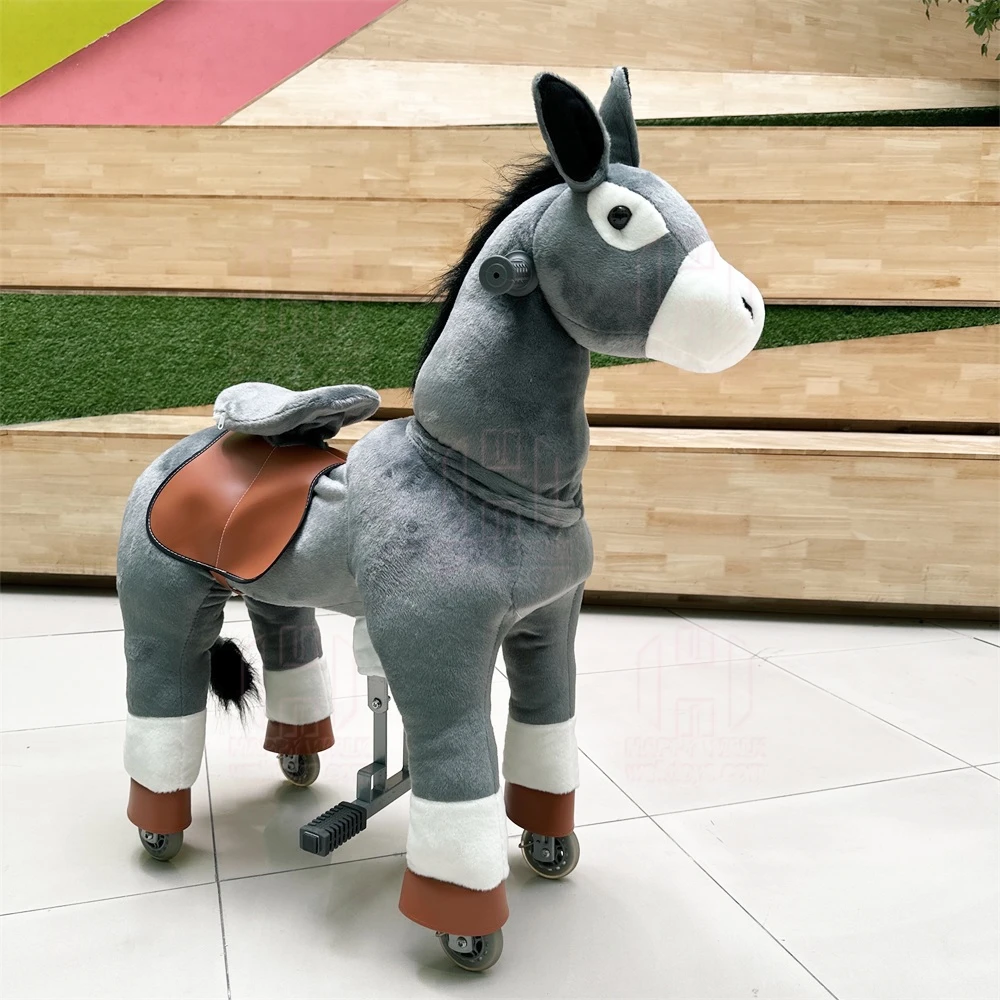 Happy Island CE wholesale New Donkey mechanical horse toy horse on wheels for kids