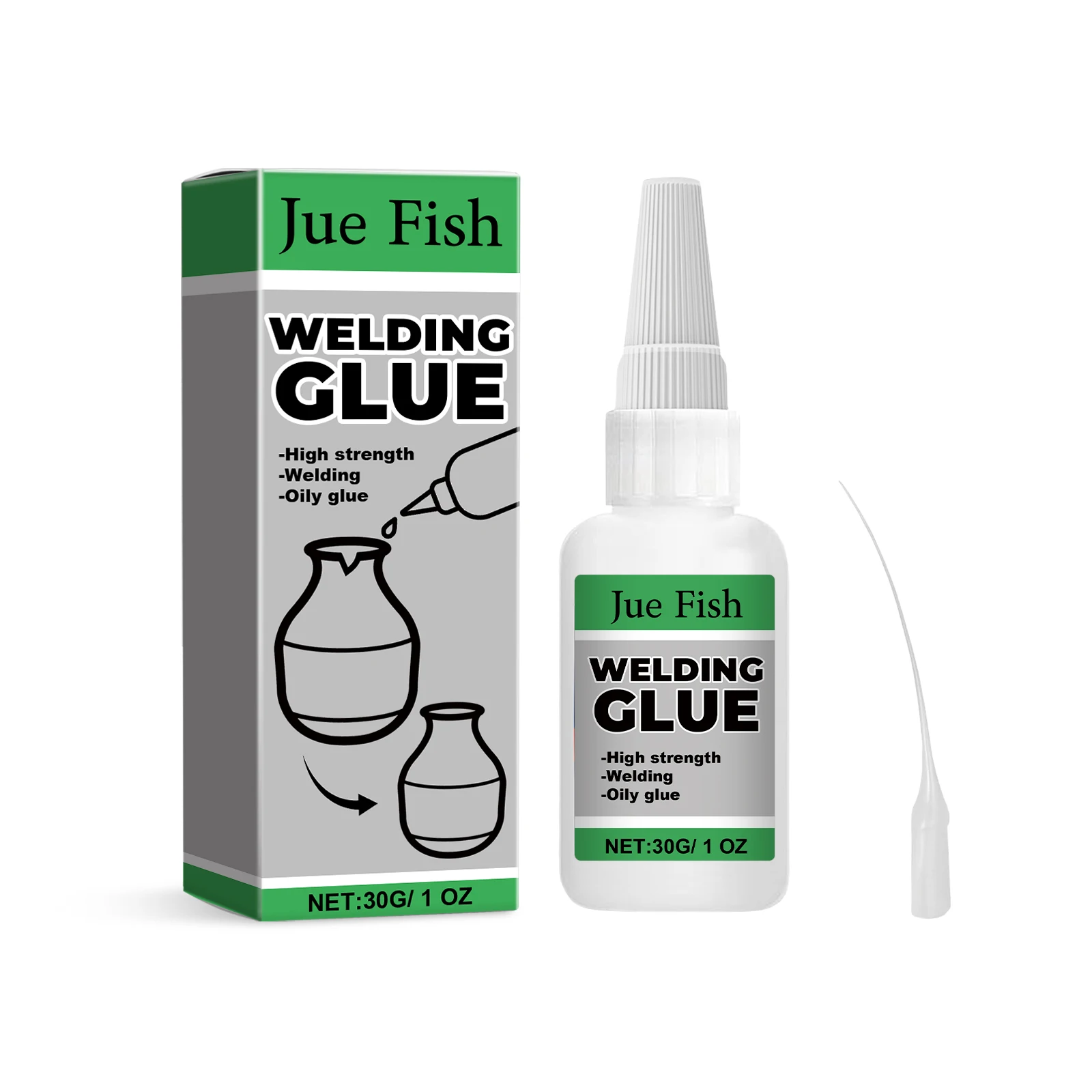 Jue-fish Quick Dry Glue Welding Adhesive Transparent Epoxy Sealant