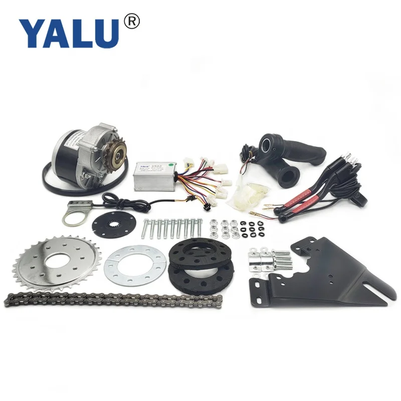 YALU MOTOR 24V 36V 250W PAS Left Freewheel Drive Electric bicycle conversion kit with pedal assist Sensor and MY1016Z Motor