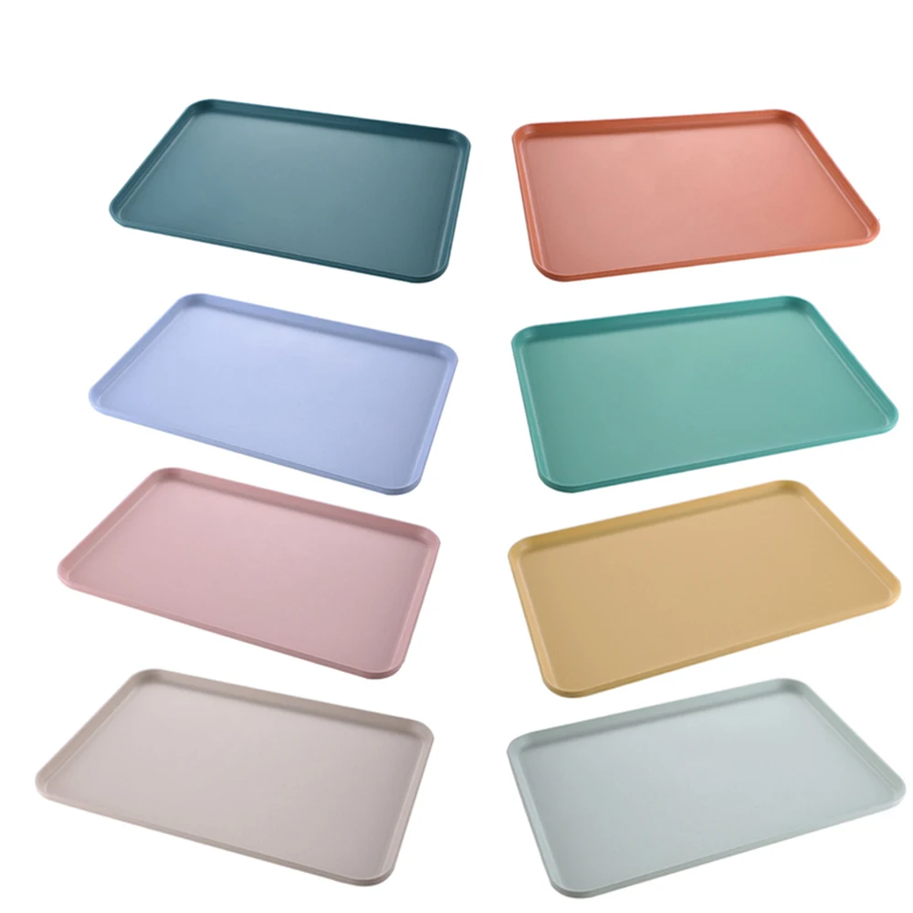 Оптовая продажа, Штабелируемый сервисный поднос, декоративные пластиковые подносы для хлеба, фруктов, сервировка