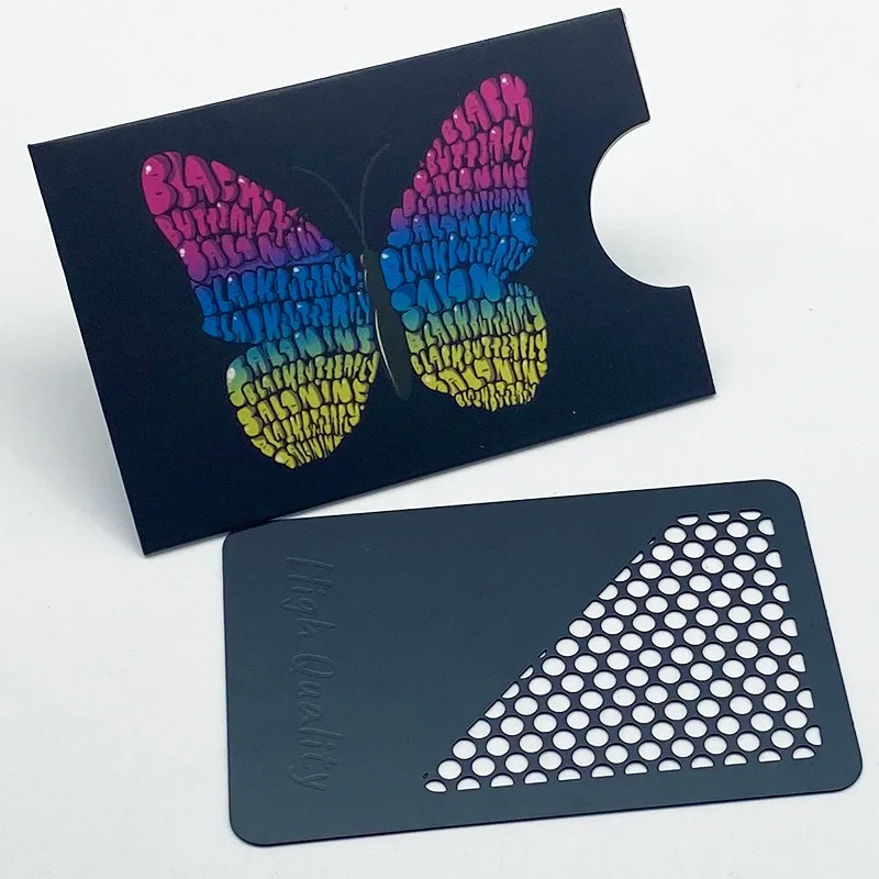Decoration Company ID Metal Herb Grinder Card Custom Logo Custom Paper Sleeve Creative Stainless Steel Tobacco Cutter Card