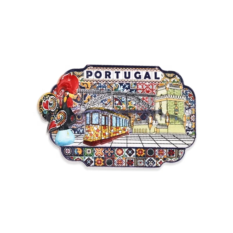 Decoration Contemporary Refrigerator 3D Resin Fridge Magnets Creative Cultural Tourism Around Portugal