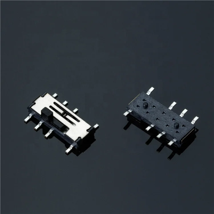 mini 3 position slide switch 8 pin push handle switch micro switch