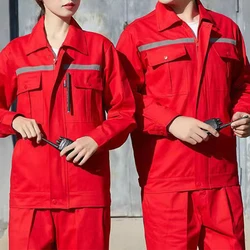 Welder Auto Repair Shop Factory Site Workshop Clothes Gas Station Labor Protection Clothing Uniforms Tops with reflective stripe