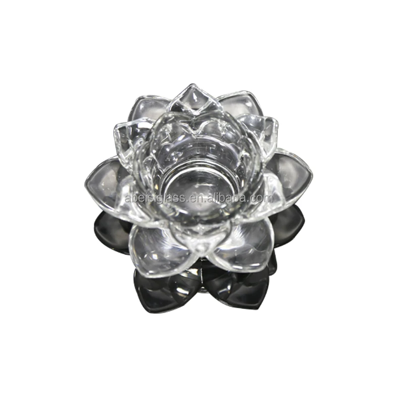 Arabian Crystal Glass Aromatherapy Incense Burner Clear Transparent Lotus Shaped Censer Incense Burner Holder For Home Decor