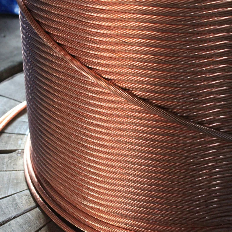 20-YEARS FACTORY High Conductivity Customized annealed bare copper wire 7 strands copper wire Copper Bare Strand Wire Price