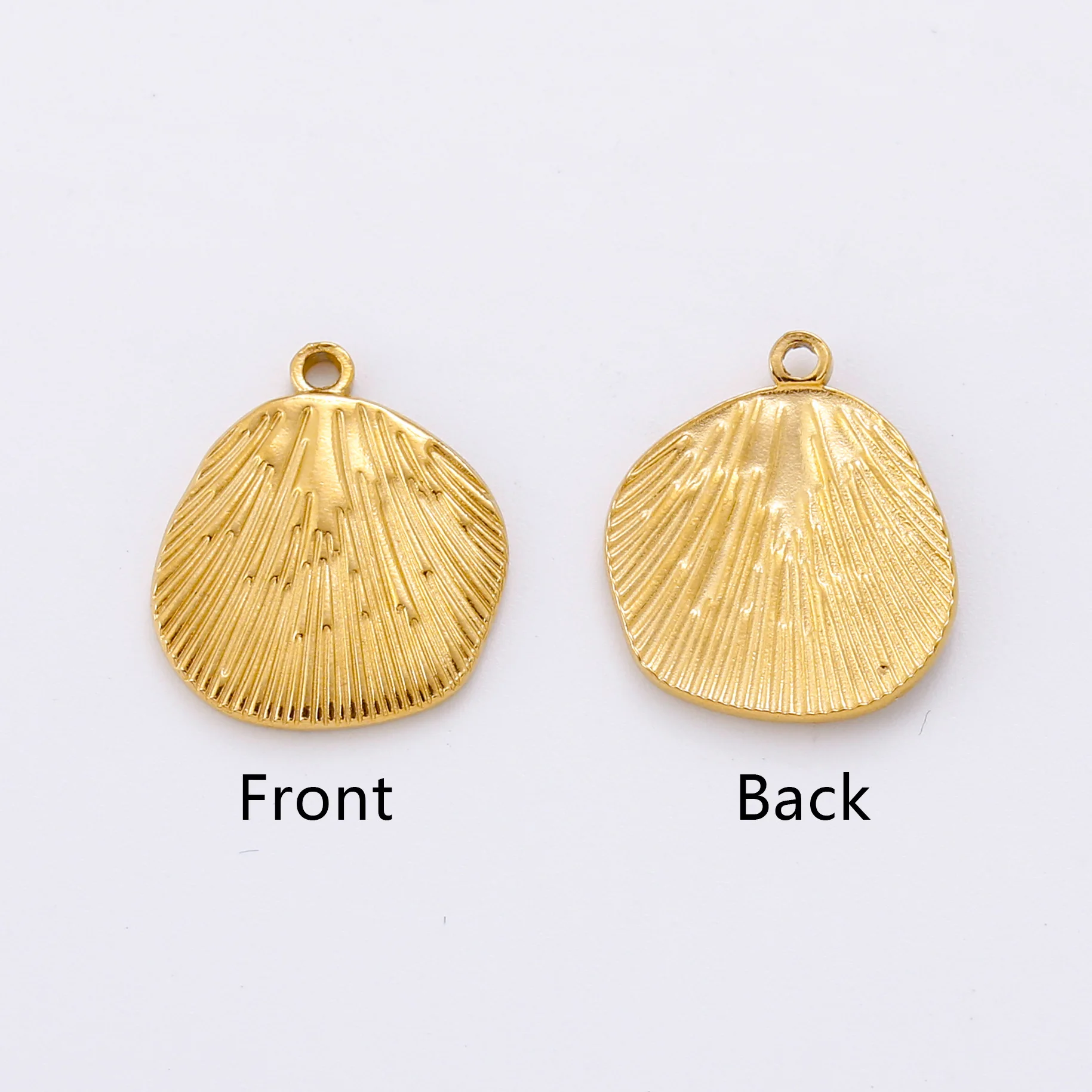 Stainless Steel Hydraulic Shell Pendant Accessories For Diy Necklaces Earrings Jewelry Accessories Supplies