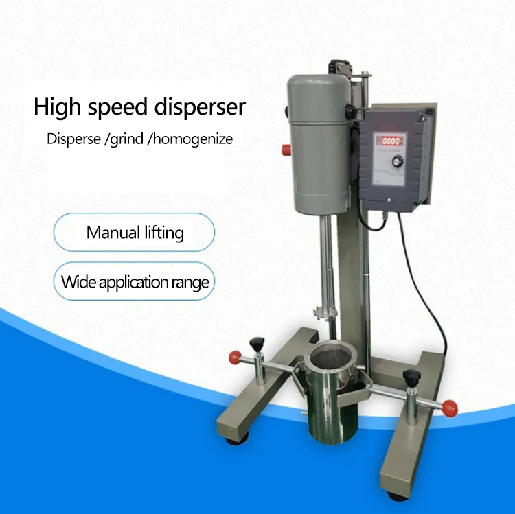 SS 304 Lab Paint Mixer Manual Laboratory High Speed Dispersing Mixer