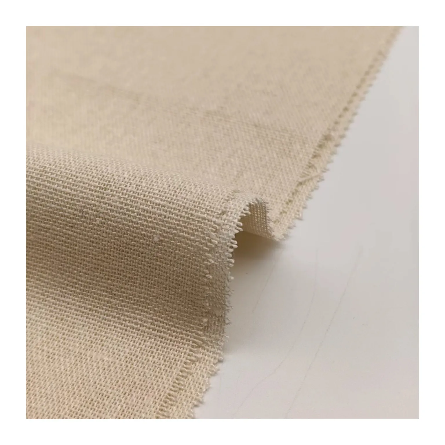 Natural Linen Fabric Plain Woven Fabric 5%Cotton 75%Rayon 20% Linen Plain eco-friendly fabric for clothing