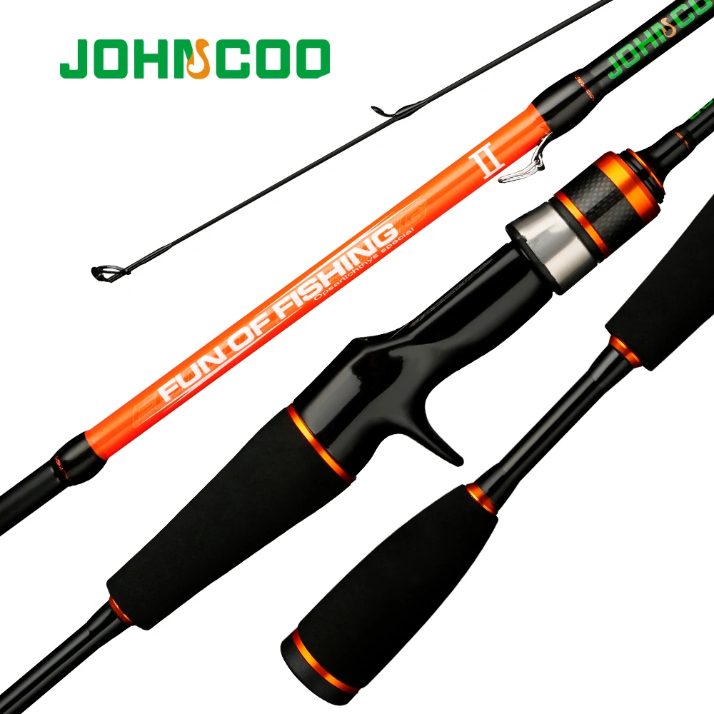 JOHNCOO FUN 1.68M 1.8M 1.98M 2.1M Stainless Steel Reel Seat Lightweight Trout Lure Fishing Rods