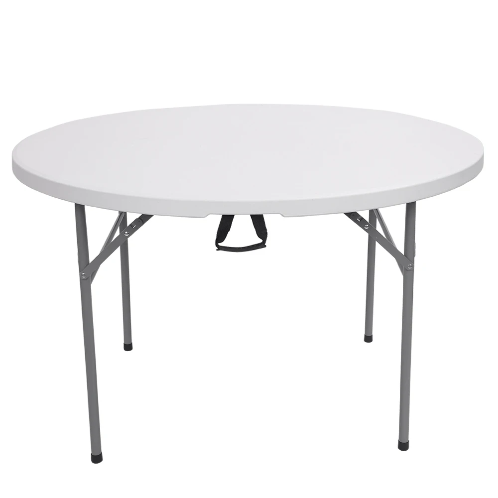FREE SHIPPING 48inch Round Folding Table Outdoor Folding Utility Table White