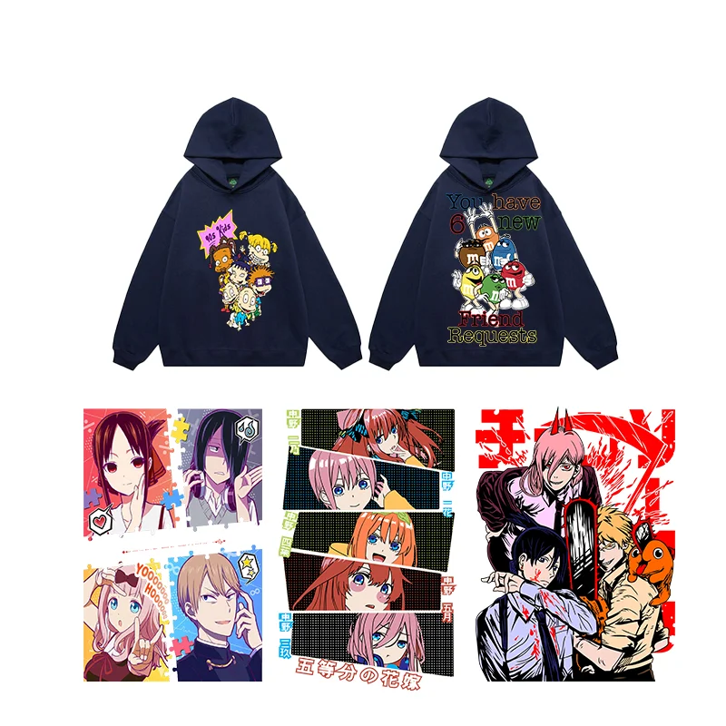 Factory processing custom t shirt dtf transfers Brand cartoon Any size design stickers htv heat transfer vinyl