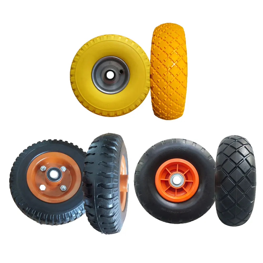 8 inch Best-Selling Pu foam tire solid flat free wheel for hand truck