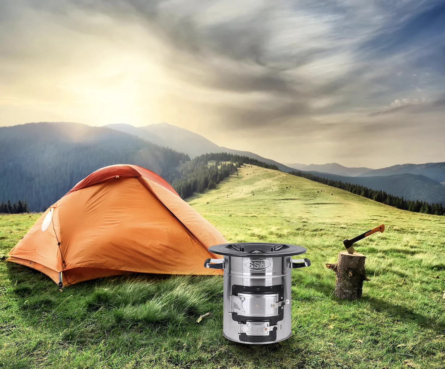 Two Doors Wood Burning Stove