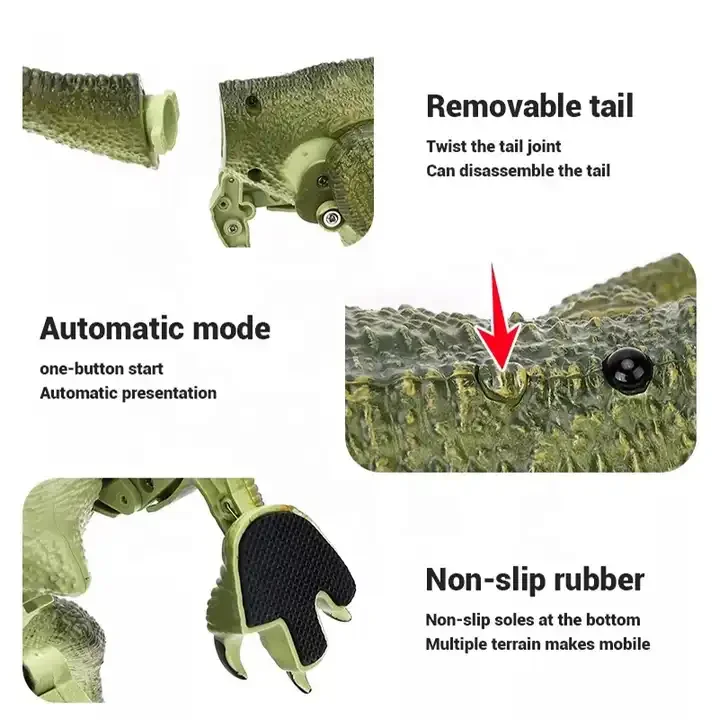 2024 HOT SALE Kids Infrared Remote Control Dinosaur Walking RC Robot Dinosaur with Realistic Sound Walking Dinosaur Velociraptor