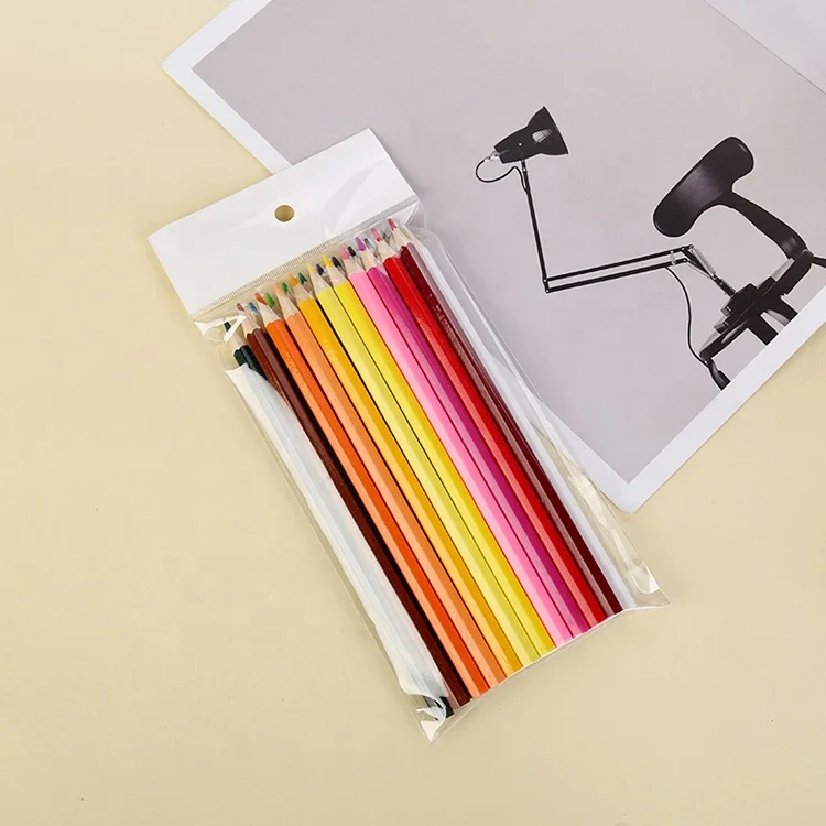 free sample 12/24 colors wood pencils high quality colorful pencil back to school supplies customized logo wood pencils