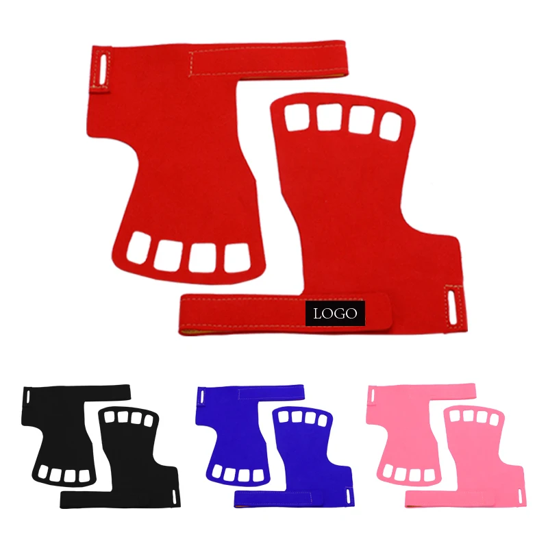 Micro Fiber Carbon Gymnastic Grips for Bars Red Color with Hole Grip Crossfit Exercise