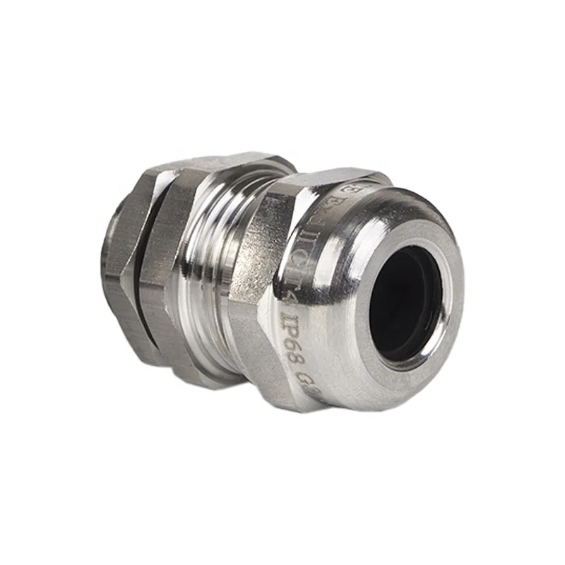 waterproof IP68 connector hot sale M12*1.5 SS304 SS316 Spiral Metal Stainless Steel Cable Glands