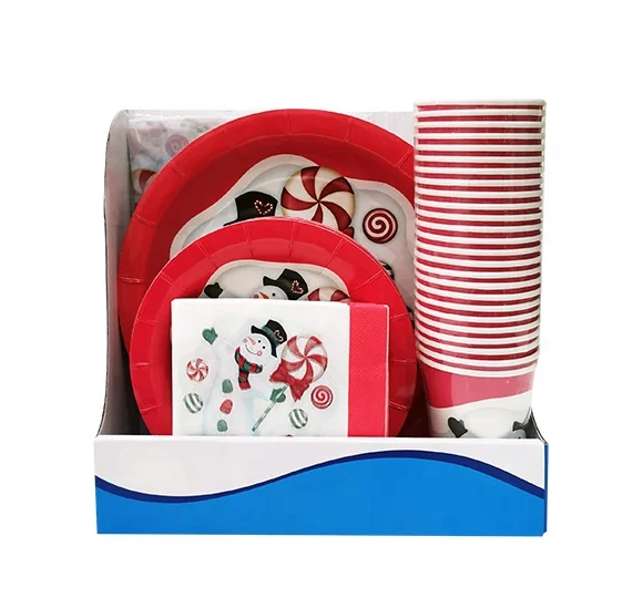 
Customized 7'Paper Plate 9' Paper Plate 25*25 Napkin 33*33napkin Four Leaves Clover Set 