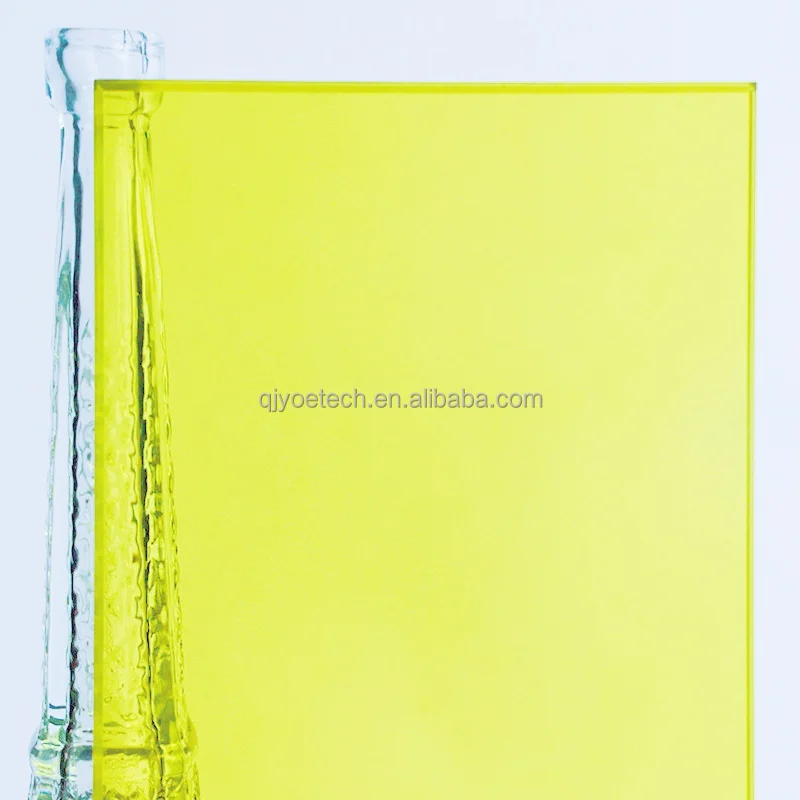 Light Yellow PVB Film Laminated Safety Glass Solid Structure Building Construction Kitchen Staircase Decorative Glass