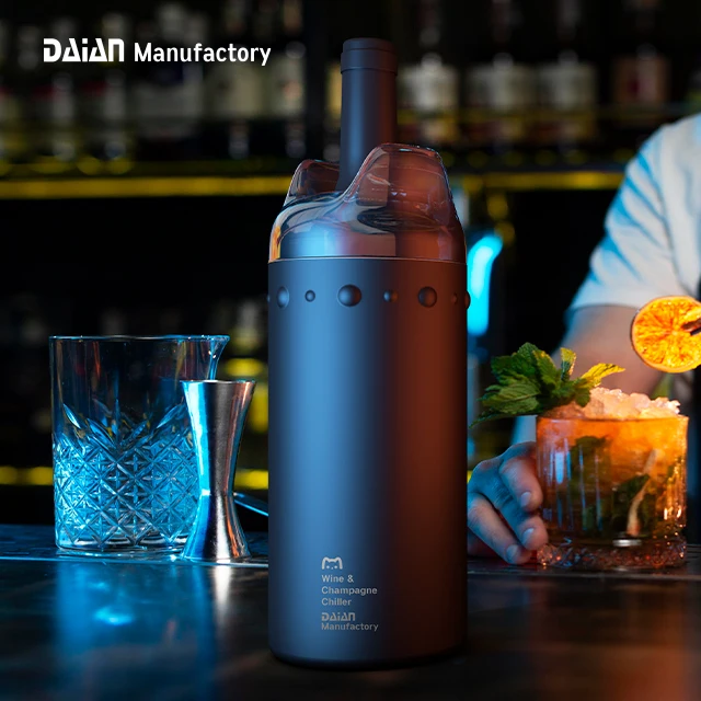 2022 DAIAN Factory New Design CATIAO Dragon Boat Festival Item Gift Double Wall Insulated 750ml Wine Bottle Wine Chiller Bucket