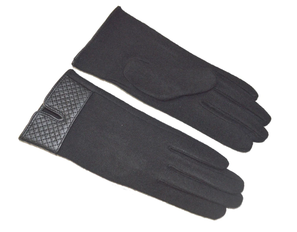 New Basic Women  Winter Warm Unlined Wool-mix Touch Screen Wool Gloves