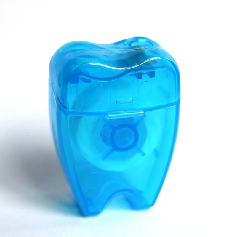 Custom Dental Floss, Silk Dental Floss 15m Printing Logo KeyChain Tooth Shaped Dental Floss